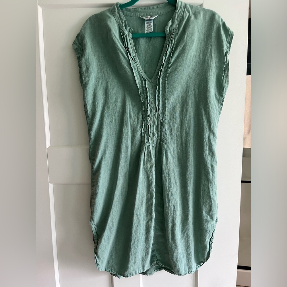Hard Tail green linen dress